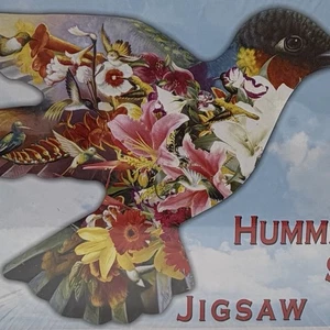750pc Hummingbird Shaped Jigsaw Puzzle Floral Design ACME HB-01 New Sealed - Picture 1 of 3
