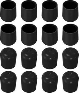uxcell Chair Leg Floor Protectors, 16pcs 1" - Plastic Round 1", Black - Picture 1 of 6