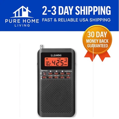 Multi-Band NOAA Portable Radio with Built-in Speaker and Luminous Buttons - Image 1 of 4