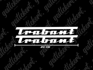 2x 20 cm Trabant Pegatina Sticker Trabbi RDA 601 Universal 1.1 Tuning Dos Tiempos - Imagen 1 de 1