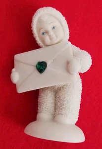 Dept 56 Snowbabies May Birthday Letter Swarovski Birthstone Emerald Open Box - Picture 1 of 11