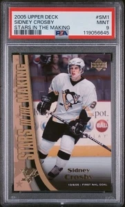 2005-06 Upper Deck SIDNEY CROSBY Stars In The Making RC #SM1 PSA9 - Picture 1 of 2