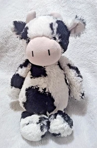 JELLYCAT Original Bashful Calf Cow Plush Spots Black & White Medium 12" - Picture 1 of 9