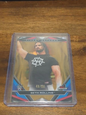 2020 Topps Finest WWE Decade's Finest Returns Seth Rollins #R-10 Orange /50 - Image 1 of 2