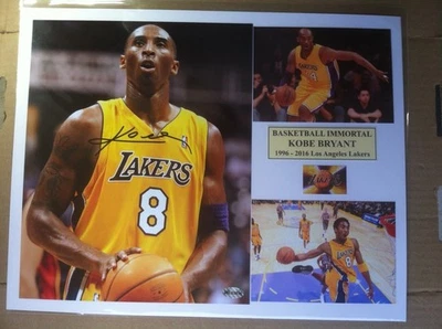 Foto firmada Kobe Bryant 8x10 montada en 11x14 a color con certificado de autenticidad ( Foto 1 de 2