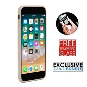 INCASE Bumper Gold Frame Case For iPhone 8 Plus & 7 plus + Free Tempered Glass - Picture 1 of 3