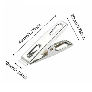 10Pcs Clothes Pegs Stainless Steel Washing Line Hang Pins Windproof Metal Cla _t - Picture 1 of 9