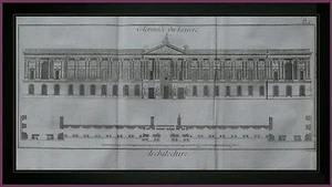 PLANCHE originale ARCHITETTURA COLONNATO del LOUVRE PARIGI  DIDEROT D'ALEMBERT - Foto 1 di 1