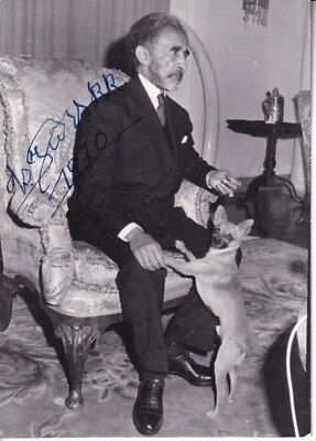 Haile Selassie I. - Kaiser Äthiopien - Foto - original signiert "1970" - Bild 1 von 4