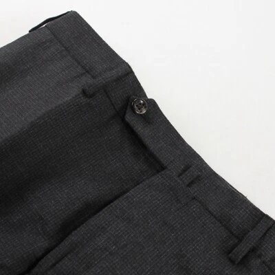 Incotex NWT Flat Front Dress Pants Size 50 34 US Charcoal Gray 100% Wool - Image 1 of 4