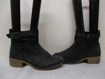 Cool Way Distressed Black Suede Leather Ankle Boots Womens Size 41 EUR - Image 1 of 4