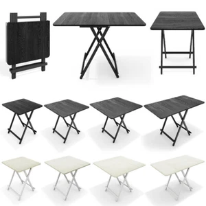 Foldable Snack Table TV Side Laptop Coffee Tea Picnic Sofa Living Room 60-100cm - Picture 1 of 26