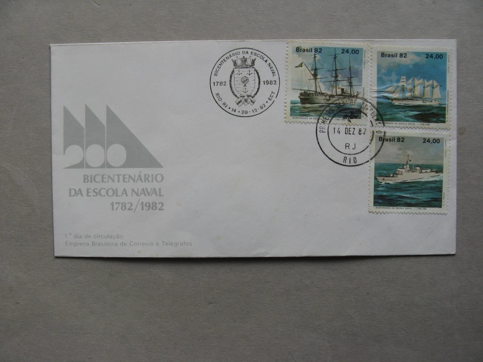 BRASIL / BRASIL, cubierta FDC 1982, escuela de la Marina, barcos, educación Foto 1 de 1