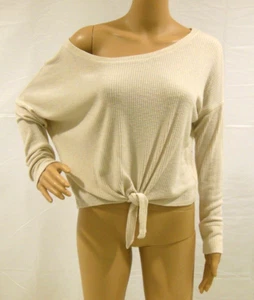 Prenda para el torso de punto Abercrombie & Fitch Y2K con corbata frontal boho manga larga para mujer pequeña en excelente estado - Imagen 1 de 7