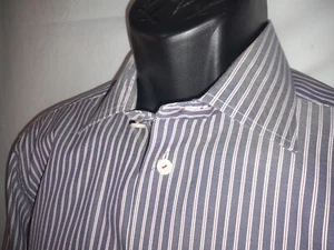 Eton 42 16.5 Contemporary striped shirt w convertible cuffs - Picture 1 of 9