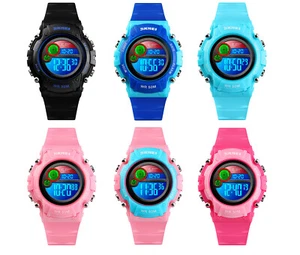 SKMEI Casual Children Kids Digital Alarm Plastic Water Resistant Kids Watch - Picture 1 of 9