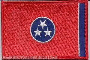 State Flag 100% Embroidered Patch - Tennessee,Iron-on/sew-on,shoulder,jacket,cap - Picture 1 of 1