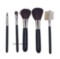Sicara Travel Make Up Brush 5pc Set Powder Blusher Shadow Lip Lash Brow Groomer