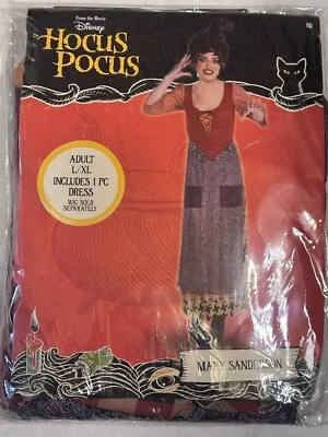 Disney Hocus Pocus Mary Sanderson Costume ADULT Size L/XL -Open Package - Image 1 of 4