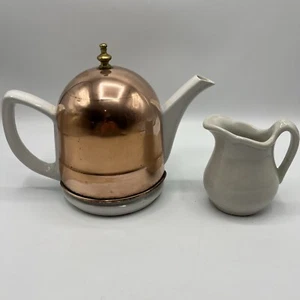Buffalo China Kupfer Teekanne und Milchkännchen Eisenstein Vintage selten - Bild 1 von 9
