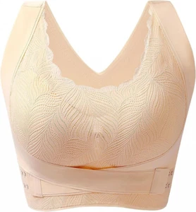 Kendally Corset Bra Front Cross Side Buckle Lace Bras - Picture 1 of 12