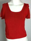 LIMITED AMERICA Women's Knit Top Small Red Short Sleeve Scoop Neck S