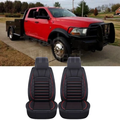For Dodge RAM 4500 5500 DIESEL Red Car 2Pcs Seat Covers Front Full Set Cushion Foto 1 de 4