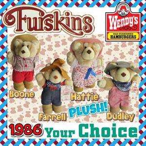 Wendy's 1986 Peluche Furskins 7" OSO Relleno PANOSH Coloca CPK TU Juguete ELECCIÓN - Imagen 1 de 22