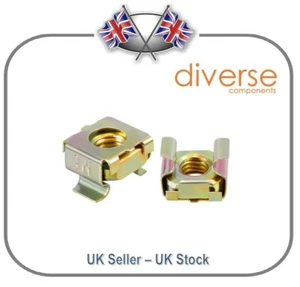Cage Nut - M5 Yellow Zinc Plated Steel for Panel Thickness 1.70-2.60mm - Picture 1 of 1