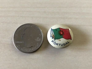 Portugal Country Flag Vintage Pin Pinback Button #35398 - Picture 1 of 2