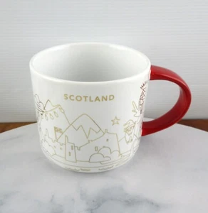 Starbucks Scotland You are Here Ceramic Coffee Cup Mug 14oz 2018 White Gold - Picture 1 of 8