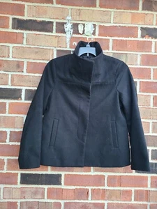 Old Navy Black Funnel-Neck Coat, Size Medium - Picture 1 of 11