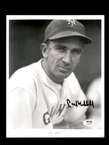 Carl Hubbell PSA DNA Coa Signed  8x10 Photo Autograph Giants - Picture 1 of 3