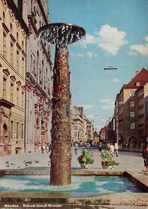 Postal de Munchen Richard StrauB Brunnen estampada 1968 Alemania - Imagen 1 de 2