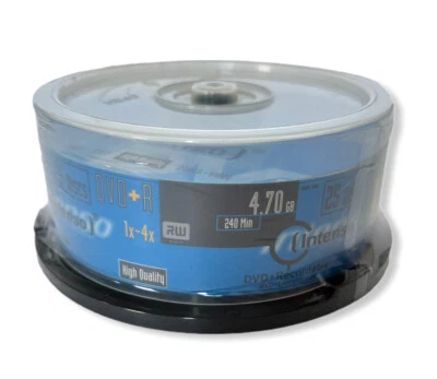Intenso DVD+R Songle Sided 25 Discs 4.50 Gb New - Image 1 of 3