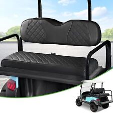 Golf Cart Rear Seat Cover Black Diamond Stitching for EZGO Club Car Yamaha PVC