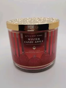 Winter Candy Aple 3 Docht 14,5 OZ Duftkerze Bad Körper funktioniert, NEU - Bild 1 von 4