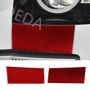 Cubierta del panel inferior del faro delantero rojo de fibra de carbono para Land Rover Defender 2020+ - Imagen 1 de 9
