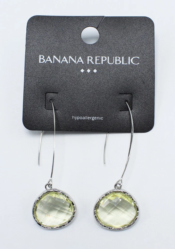 New Silver Tone Drop Earrings by Banana Republic #BRE56 - Image 1 of 1