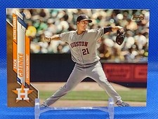 2020 Topps Update Baseball. ZACK GREINKE. Gold Parallel. #U-87. Houston Astros.
