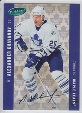 2005-06 UD PARKHURST ALEXANDER KHAVANOV /100 FACSIMILE AUTO PARALLEL #464 Leafs