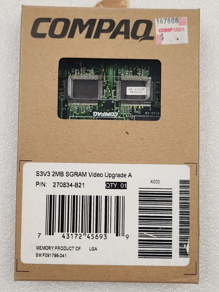 COMPAQ / HEWLETT PACKARD   007213/386047/3140252/270262   2/4/8/12MB SGRAM/VVRAM - Image 1 of 1