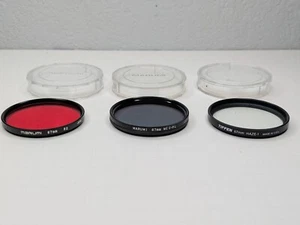 67mm Set of 3 Marumi CPL, R2 Red, Tiffen Haze-1 UV Filter with cases - Picture 1 of 5