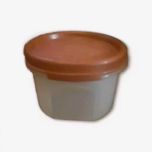 Tupperware Modular Mates Round #1 Contenitore Marrone Guarnizione 7 oz Contenuto Finestra  - Foto 1 di 7