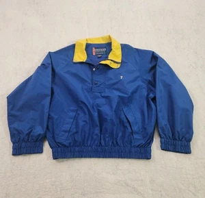 VINTAGE GUESS American Tradition Windbreaker Jacke Herren L blau gelb Half-Zip - Bild 1 von 13