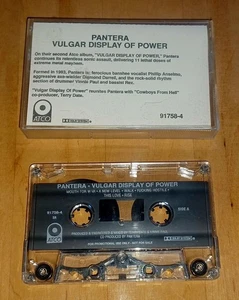 PANTERA VULGAR DISPLAY OF POWER PROMO VTG CASSETTE TAPE ATCO METAL RARE RARITÄT 1992 - Bild 1 von 4