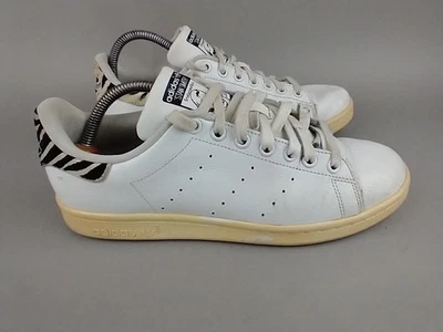 Adidas Stan Smith Clásico Corte Baja Mujer Talla 9 Blanco Estampado Cebra Foto 1 de 4