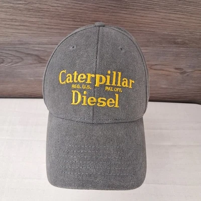 Caterpillar Diesel CAT Mens Cap One Size Grey with Yellow Embroidery - Image 1 of 4