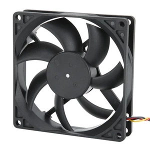 Heat Sink Fan 12V 9CM 0.27A Dual Ball 4-Pin PWM Temperature Control CPU Cool NEW - Afbeelding 1 van 9