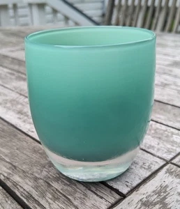 Glassybaby Glassy Baby Teal Green Glass Candle Holder Votive - Picture 1 of 8